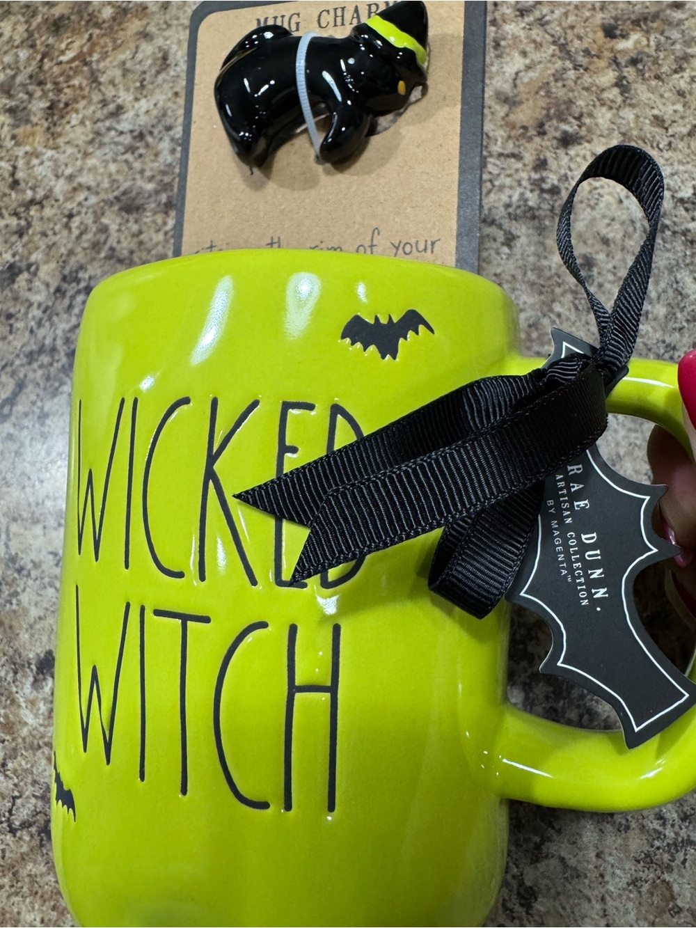 Rae Dunn Wicked Witch Mug w/ Mug Charm NWT - Picture 7 of 7